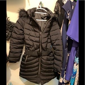 Express puffer long coat